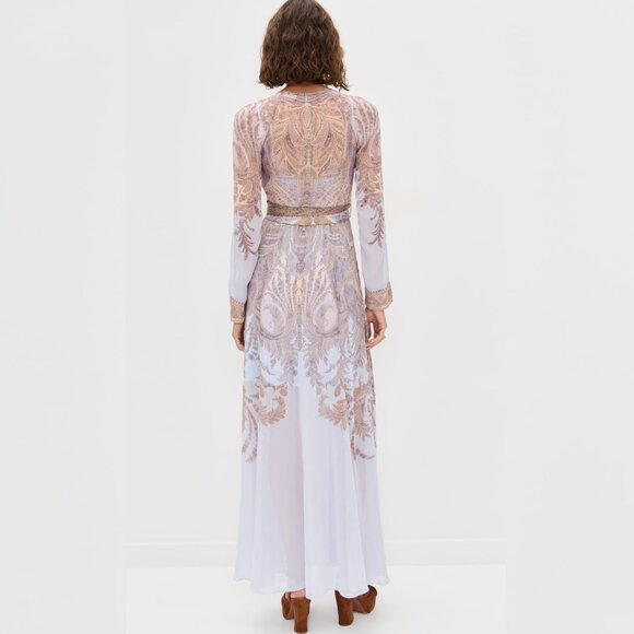 ZIMMERMANN Belted printed chiffon maxi dress - Picture 2 of 14